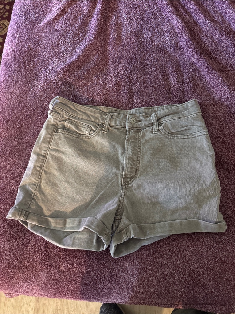 Old Navy Light Olive Green Denim Shorts